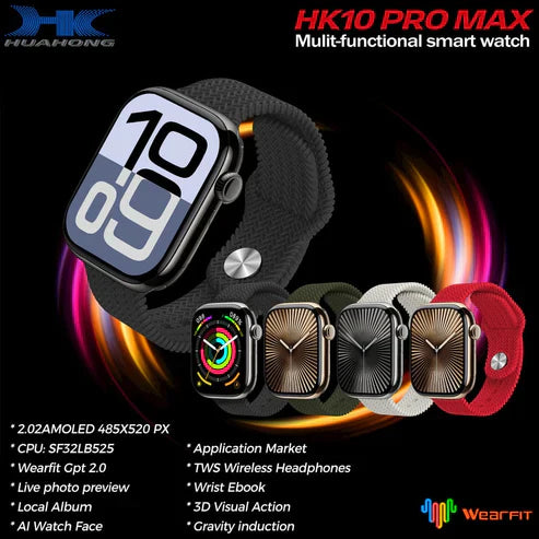 SG Hk10 Pro Max | BT Calling | Notifications | Amoled Display | Water Resistent